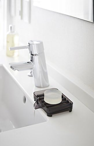 בית יאמאזאקי מחזיק מונה מגש מגש עצמית אקריליק | צלחת סבון, גודל אחד, שחור